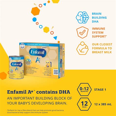 Enfamil A Infant Formula Concentrated Liquid Cans 385mL 12 Pack