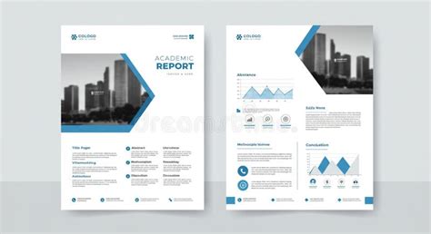 modern academic report template stock illustration illustration