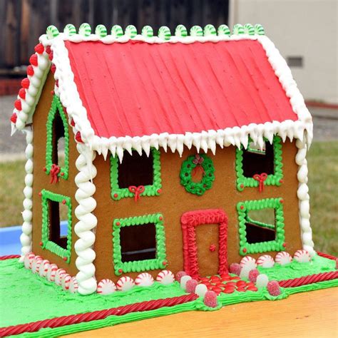 Red And Green Gingerbread House Gingerbread House Gingerbread House