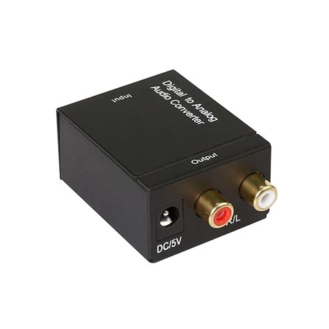 Spdif Coaxial Digital To Analog Audio Converter With 35mm Headphone Jack Supports