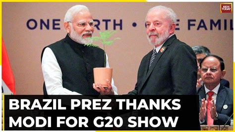 Pm Modi Hands Over G Gavel To Brazil President Brazil President