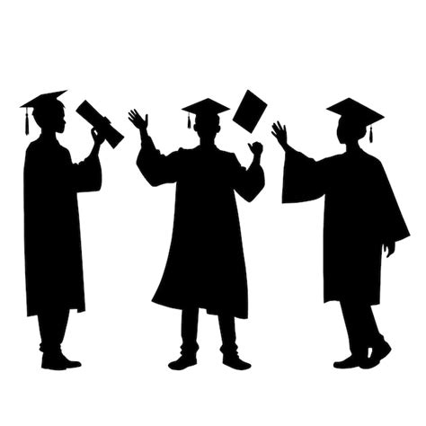 Free Vector Hand Drawn Graduation Silhouette