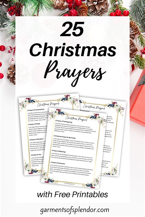 Short Christmas Prayers With Free Printables