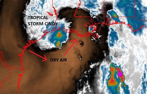 Tropical Storm Cindy Mph Heavy Rain Continues Weather Updates