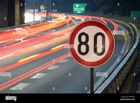 Speed Limit 80 Sign High Resolution Stock Photography And Images Alamy