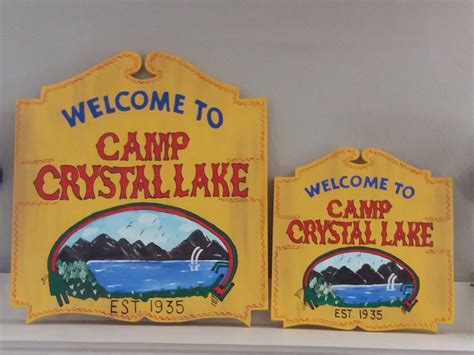 Camp Crystal Lake Sign Wood Sign Etsy