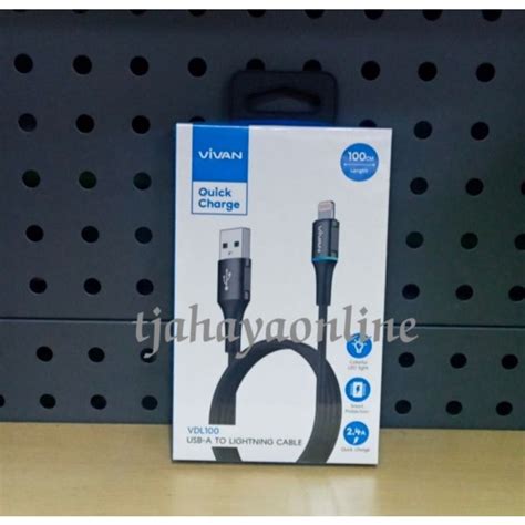 Jual Vivan Kabel Data Iphone Vdl A Led Light Quick Charger Cm