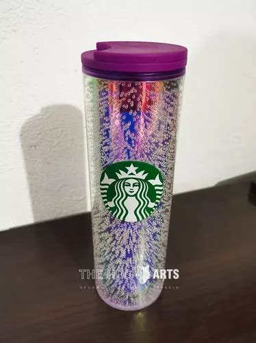 Tumbler Starbucks Burbujas Fiucsa Con Tapa Oz Regalo Env O Gratis