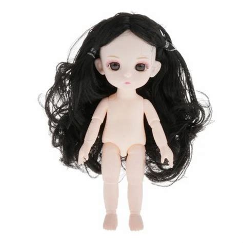 Maxbell Lovely Cm Ball Jointed Girl Doll Nude Body DIY Parts Black Curly Hair At