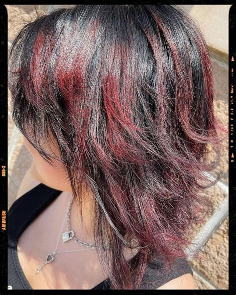 Wolf Cut Hair Hair Dye Tips Dyed Tips Hair Color Purple Hair Inspo