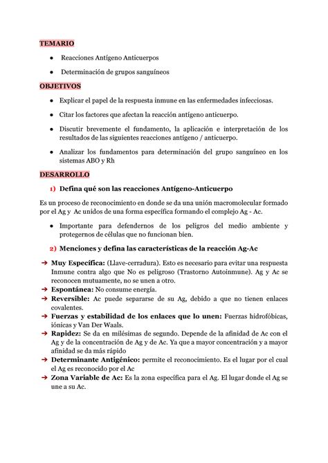 Laboratorio S6 Reacción Ag Ac 3 notas de reacciones serologicas