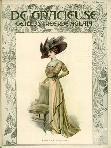 De Gracieuse Visite Toilet In Empire Vorm April 1909 Jugendstil Stil