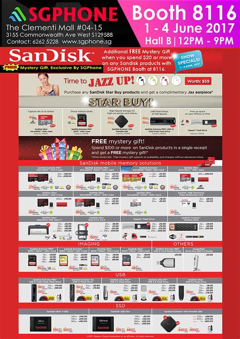 Sandisk Brochures From PC Show 2017 Singapore On Tech Show Portal