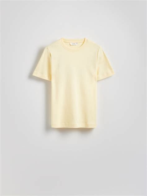 Tricou Regular Fit Din Bumbac Mercerizat Culoare Nude RESERVED 2292T 02X