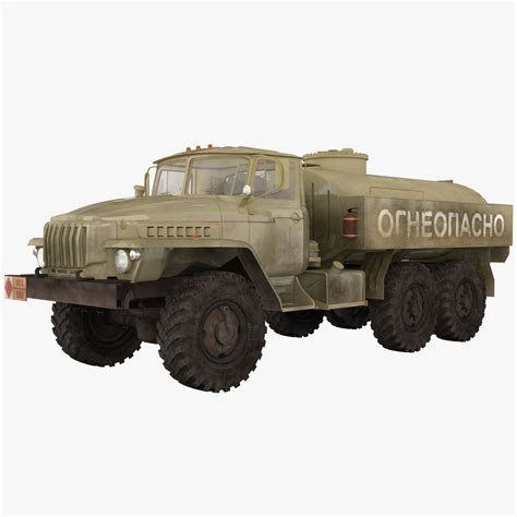 Russian Army Tanker Truck Ural D Model Max Ds Obj Ma