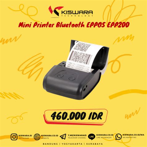 Jual Mobile Mini Printer Bluetooth EPPOS EPP200 Printer Portable 58mm