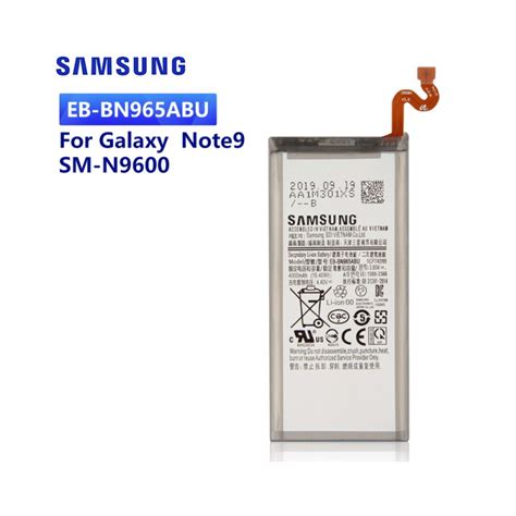 Bateria Samsung Original Nacional Eb Bn965abu Note 9 Sm N9600