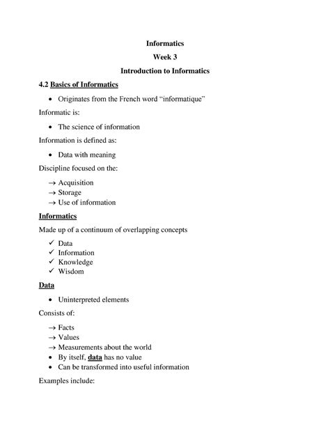 Week Informatics Basics Of Informatics Informatics Week