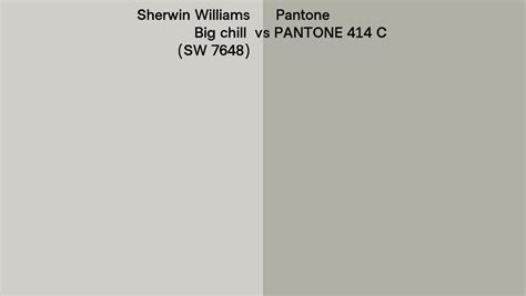 Sherwin Williams Big Chill Sw Vs Pantone C Side By Side