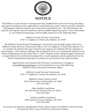 Fillable Online Baldwincountyal Bc Commission Lm X Pub Notice