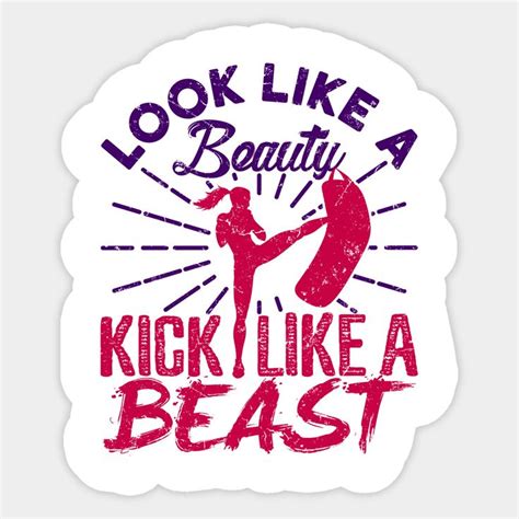 Kickboxing Shirt Look Like A Beauty Kick Like A Beast By Inkpopco In