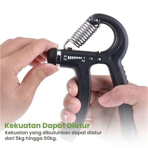 Jual HAND GRIP HANDGRIP ADJUSTABLE 5 60 KG ALAT LATIHAN OTOT PENGUAT