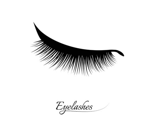 Eyelash Logo Template Eyelash Extension Concept Lush Black Lashes On White Background For