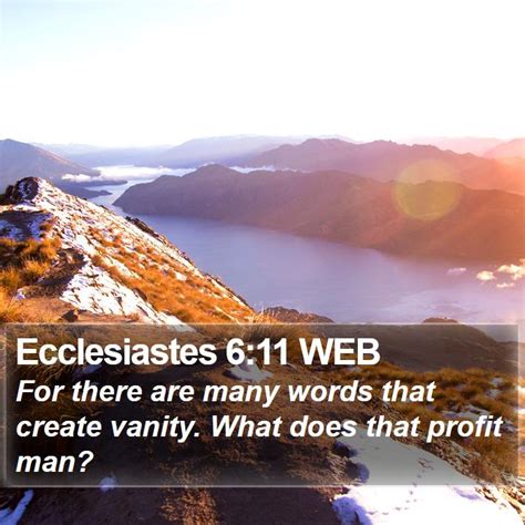 Ecclesiastes Web For There Are Many Words That Create Vanity What