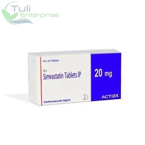 Simvastatin 20mg Tablet Packaging Type Box At Rs 195 Strip In