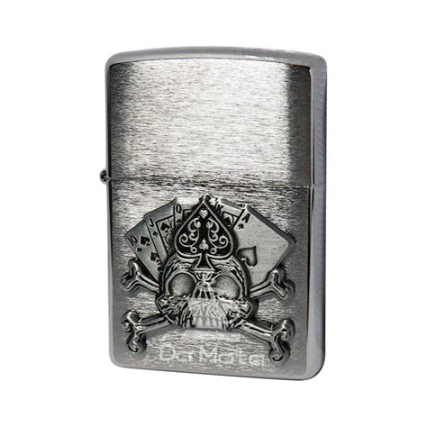 Isqueiro Zippo Original Skull Emblem Tabacaria Da Mata