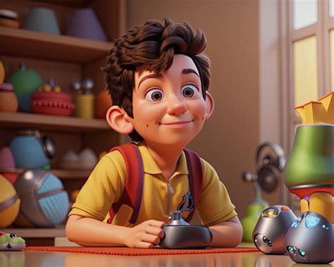 Premium Photo Pixar Style Cartoon Character