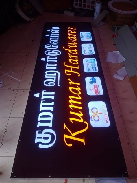 Multicolor Alphabet 6mm Aluminum LED Sign Board Operating Temperature