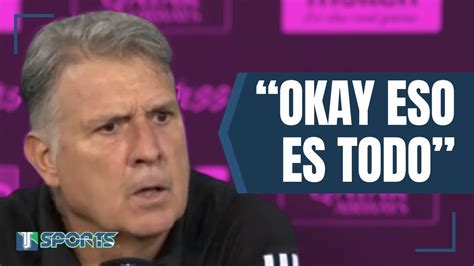 El Grosero Final De La Conferencia De Gerardo Martino Tras La Derrota