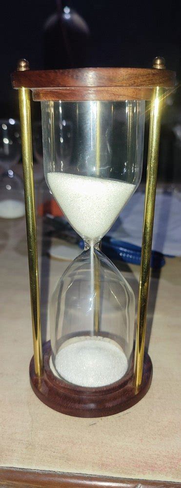 Glass Sand Timer Wooden And Brass Size Dimension 7 Inch At Rs 230