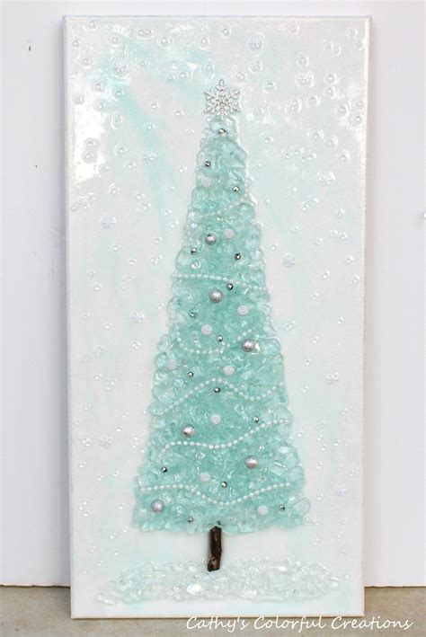 Christmas Tree Glass Tree Christmas Decor Crushed Glass Etsy Broken Glass Crafts Glass