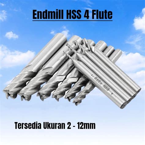 Jual Endmill Hss F Pisau Milling Mata End Mill Frais Shopee Indonesia