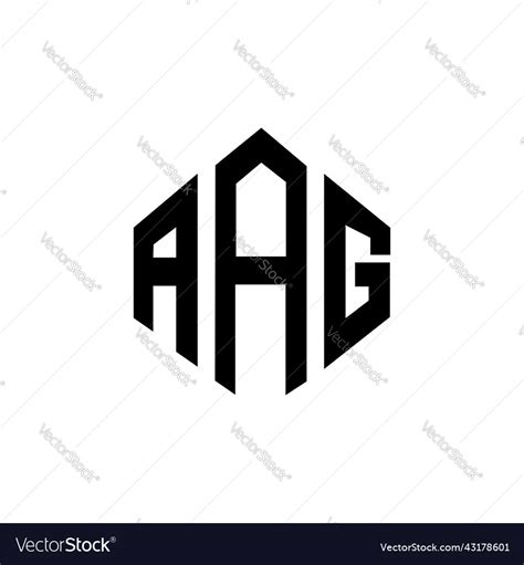 Aag Letter Logo Design With Polygon Shape Vector Image