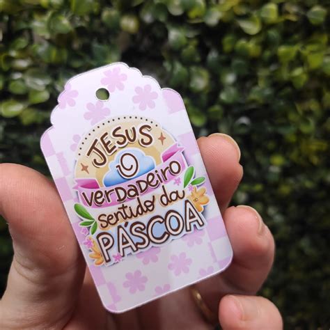 50 Tag de Páscoa Agradecimento ao Cliente Jesus o Verdadei