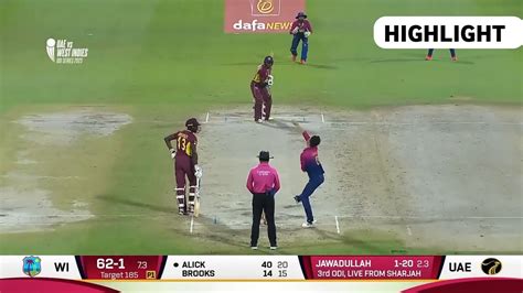 West Indies Vs Uae 3rd Odi Full Match Highlight Video 2023 United