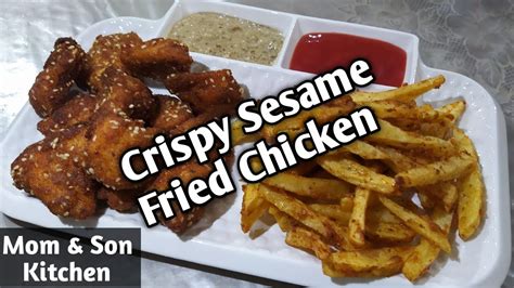 How To Make Sesame Fried Chicken Quick And Easy Sesame Fried Chicken Recipe By Mom And Son