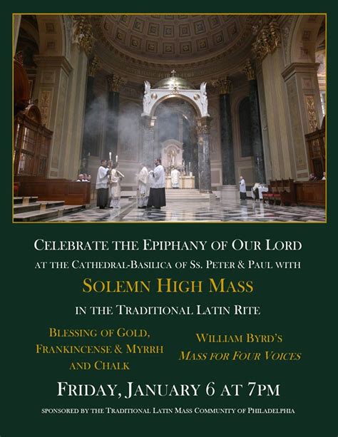 New Liturgical Movement Ef Mass For Epiphany In Philadelphia