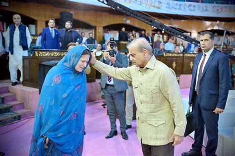 Prime Minister Muhammad Shehbaz Sharif Interacting With The Families Of