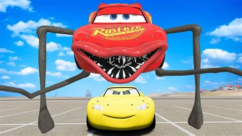 Epic Escape From The Lightning McQueen Head Eater Car VS Lightning