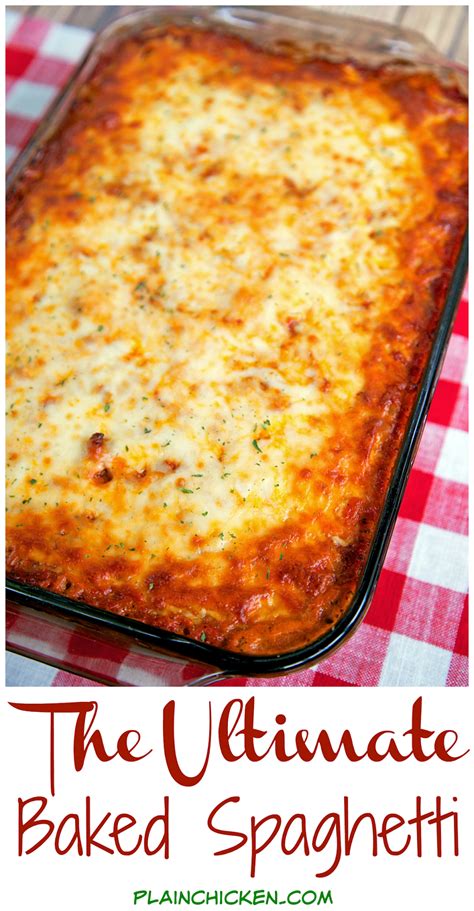 The Ultimate Baked Spaghetti Plain Chicken