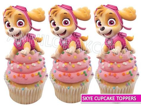 Paw Patrol Cupcake Toppers Skye Printables Skye By Annilorack Paw