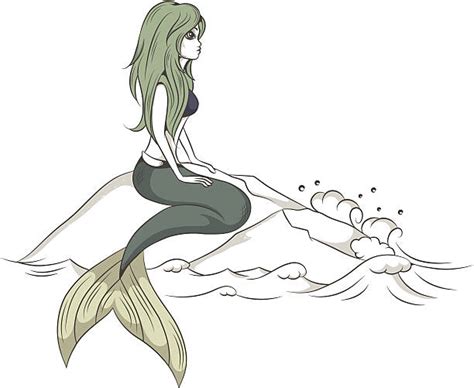 Mermaid On Rock Illustrations Royalty Free Vector Graphics And Clip Art