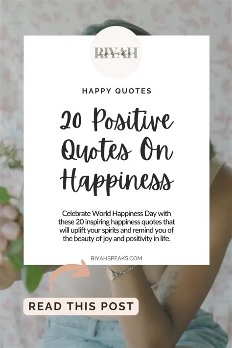 20 Positive Quotes On Happiness – Riyah Speaks