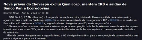 Rodrigo On Twitter Nova Prévia Da Carteira Do Ibovespa Highlight