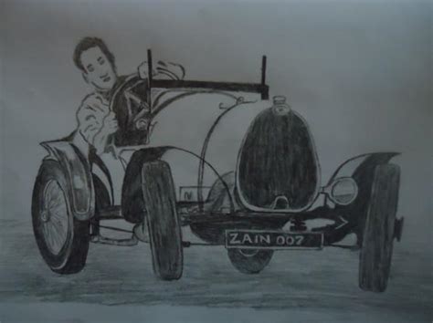 Pencil Sketches & Painting : Vintage car sketches