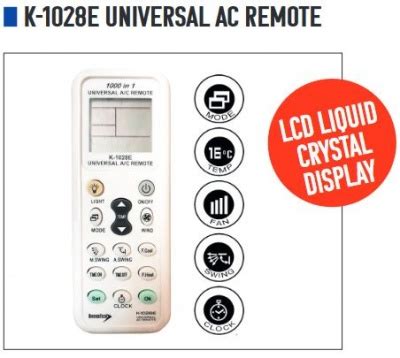 Diversitech K 1028E Universal AC Remote